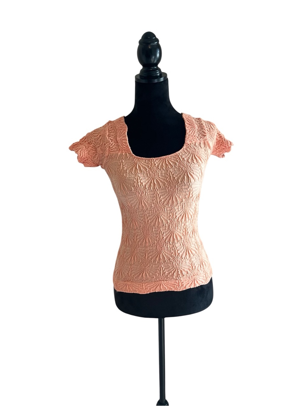 Altar’d State Intimates Orange Floral Spandex Squareneck top